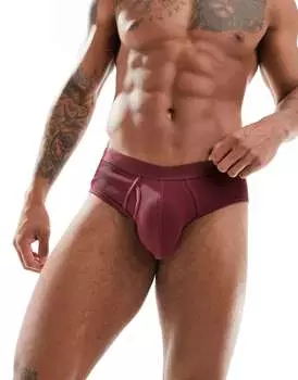 Бордовые трусы в рубчик ASOS