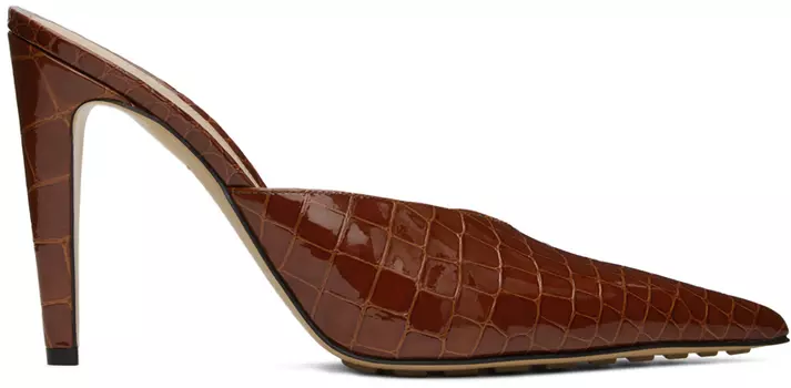 Бордовые туфли на шпильках Bottega Veneta