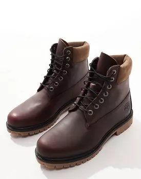 Бордовые водонепроницаемые ботинки Timberland 6 дюймов