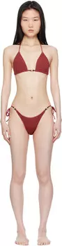 Бордовый Ingrid Triangle & Vista Brief бикини Bond-Eye