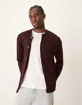 Бордовый кардиган ASOS DESIGN