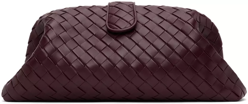 Бордовый клатч Lauren 1980 Maxi Bottega Veneta
