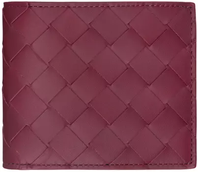 Бордовый кошелек Bifold Bottega Veneta