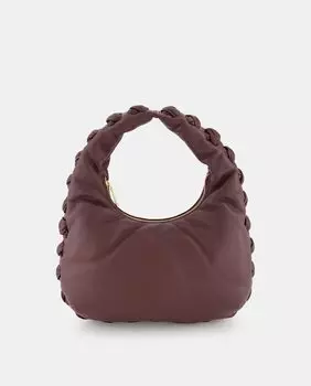 Бордовый кожаный хобо на молнии Latouche, бордо