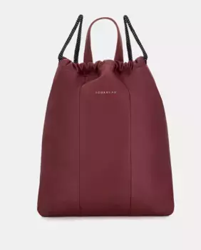 Бордовый кожаный рюкзак в мешковом стиле Scharlau, цвет Burdeos