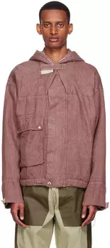 Бордовый льняной жакет RANRA