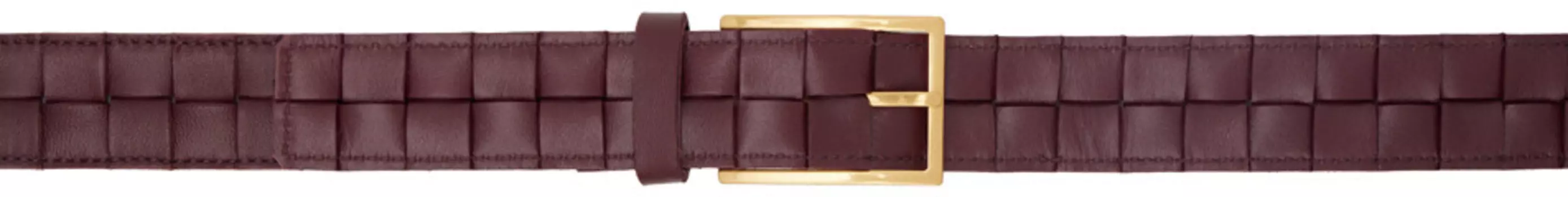 Бордовый ремень Maxi Intreccio Bottega Veneta