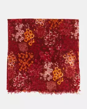 Бордовый шерстяной шарф I'mperfect с микроцветочным принтом Abbacino
