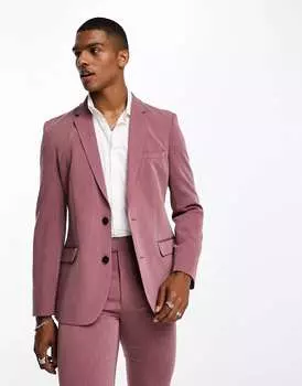 Бордовый скинни из персикового твила ASOS