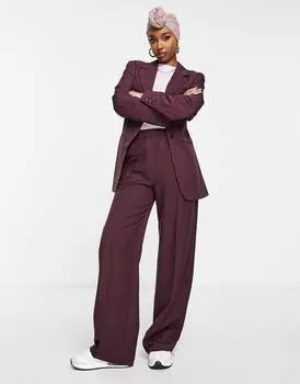 Бордовый спортивный костюм ASOS DESIGN