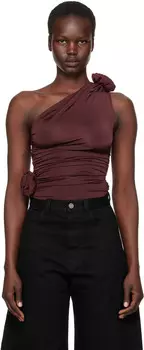 Бордовый топ на одно плечо Magda Butrym