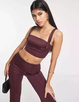 Бордовый топ с аквалангом ASOS
