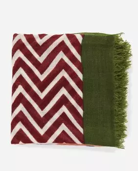 Бордовый женский шерстяной шарф с геометрическим принтом Euphoria Abbacino, бордо