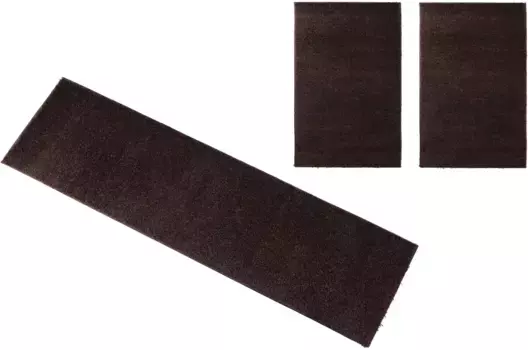 Бордюр для кроватей "Viva" (3 шт.), прикроватный коврик, комплект дорожек, однотонные, однотонные, особенно уютные Home affaire Ш/Д (мост): 70х140 см (2 шт.), Ш/Д (рейка): 70х270 см (1 шт.), темно-коричневый