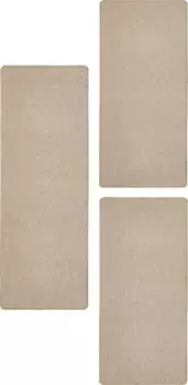 Бордюр для кровати Andiamo "Лутон" (3 шт.), прикроватный коврик, комплект дорожек для спальни, пестрый вид Ш/Д (мост): 67х140 см (2 шт.), Ш/Д (рейнер): 67х180 см (1 шт.), темно-бежевый