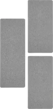 Бордюр для кровати Andiamo "Лутон" (3 шт.), прикроватный коврик, комплект дорожек для спальни, пестрый вид Ш/Д (мост): 67х140 см (2 шт.), Ш/Д (рейнер): 67х180 см (1 шт.), серый