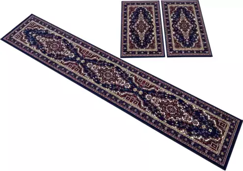 Бордюр для кровати Home affaire Восточный 60х110 см (2 шт.), 60х320 см (1 шт.), темно-синий