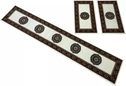 Бордюр для кровати "Шари", восточный вид, коврик для кровати, комплект дорожек для спальни Home affaire Ш/Д (мост): 60х110 см (2 шт.), Ш/Д (рейнер): 60х320 см (1 шт.), бежевый