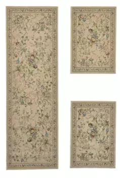 Бордюр для кровати THEKO "Flomi Sagrini", (3 шт.), комплект направляющих, плоское плетение, плетение, пастельные тона Ш/Д (мост): 60х90 см (2 шт.), Ш/Д (рейка): 60х220 см (1 шт.), бежевый