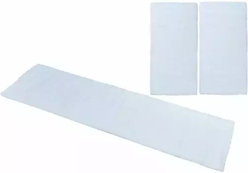 Бордюр для кроватки для дома "Малин", (3 шт.), глубокий ворс, лохматый, однотонный, легкий блеск, микрофибра, прост в уходе Home affaire Ш/Д (мост): 80х150 см (2 шт.), Ш/Д (рейка): 80х300 см (1 шт.), белый