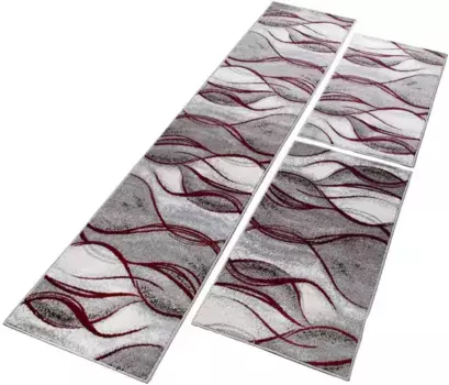 Бордюр для кроватки для дома "Тритом", (3 шт.), с особо мягким ворсом Home affaire Ш/Д (мост): 67х140 см (2 шт.), Ш/Д (рейнер): 67х340 см (1 шт.), красный