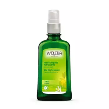 Борется с сухостью, освежает и заряжает кожу энергией Aceite Corporal Refrescante De Citrus Weleda, 100 ml