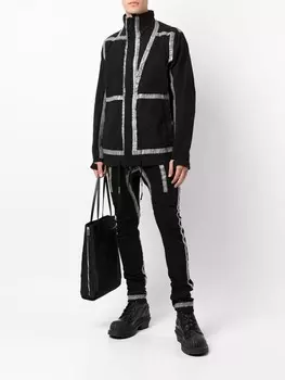 Boris Bidjan Saberi двусторонняя куртка с эффектом металлик, черный