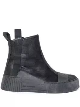 Boris Bidjan Saberi кожаные ботильоны с круглым носком, черный