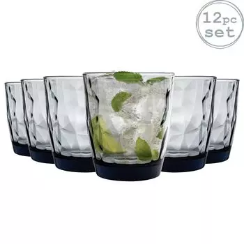 Bormioli Rocco Diamant Dimpled Double Old Fashioned стаканы — синий океан — 390 мл — упаковка из 12 шт