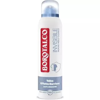 Borotalco Blue Invisible Spray Дезодорант Формула без спирта с барьерным эффектом талька 150мл Italian Gourmet E.R