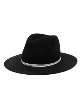 Borsalino фетровая шляпа с логотипом, черный
