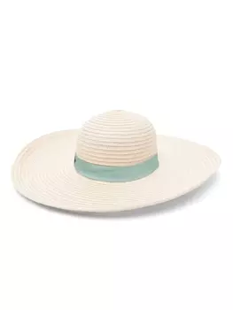 Borsalino плетеная широкополая шляпа, нейтральный цвет