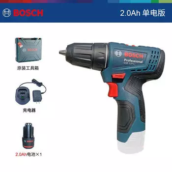 Шуруповерт Bosch GSR 120-Li + аккумулятор 2.0Ah, зарядное устройство, кейс