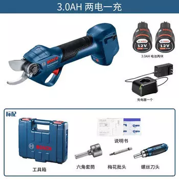 Секатор Bosch Pro Pruner + два аккумулятора 3.0Ah, зарядное устройство