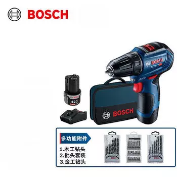 Дрель аккумуляторная Bosch GSR12V-30 + сверла, сумка
