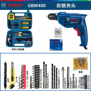 Дрель электрическая Bosch GBM400 + набор ручных инструментов