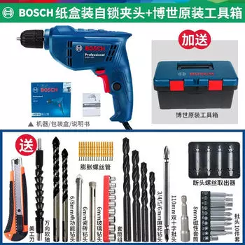 Bosch электрическая ручная дрель пистолетная дрель GBM400 многофункциональная электрическая отвертка бытовой промышленный инструмент