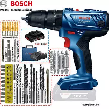 Дрель-шуруповерт Bosch GSR 180-Li + аккумулятор 2.0Ah, зарядное устройство, кейс