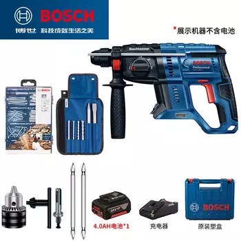 Перфоратор аккумуляторный Bosch GBH 180-Li + аккумулятор 4.0Ah, аксессуары