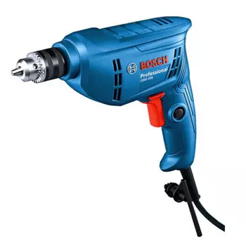 Bosch GBM-400 ручная дрель, электрическая дрель, электрическая отвертка, набор сверлильных инструментов, 400 Вт, версия с замком с ключом, металлическая коробка