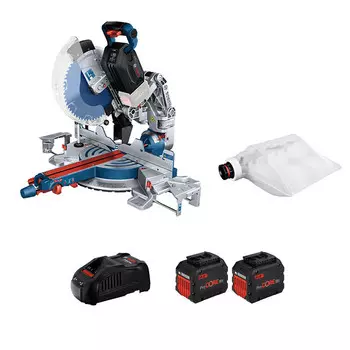 Торцовочная пила Bosch GCM 18V-305 GDC Turbo + два аккумулятора 12.0Ah