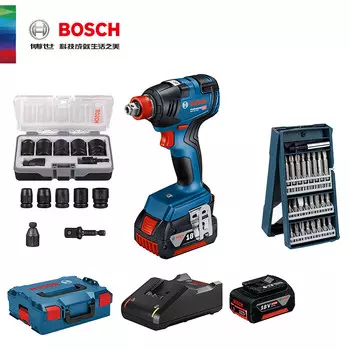 Дрель Bosch GDX18V-200 + 25 бит, 7 головок, аккумулятор 4.0Ah, зарядное устройство