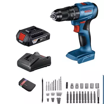 Bosch GSB185-LI профессиональная аккумуляторная ударная дрель с литиевой батареей, дрель из хрустальной стали, электрическая отвертка 18 В