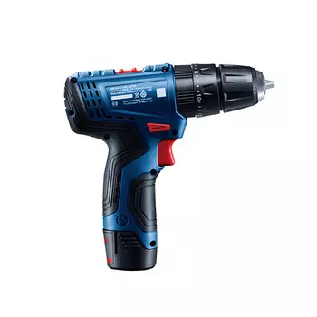 Дрель аккумуляторная Bosch GSB 120 + черный ящик для инструментов, насадки