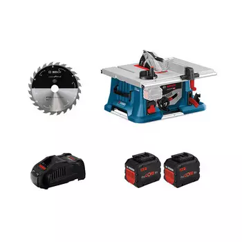 Распиловочный стол аккумуляторный Bosch GTS 18V-216 + два аккумулятора, зарядное устройство, насадки