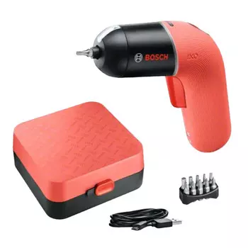 Bosch IXO6 Аккумуляторная отвертка Набор инструментов для электрической отвертки Стандартный — черный и красный