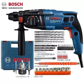 Bosch легкий электрический молоток электрический кирка ударная дрель двойного назначения бытовая GBH220 ручная электродрель трехцелевая профессиональный электроинструмент 2 кг