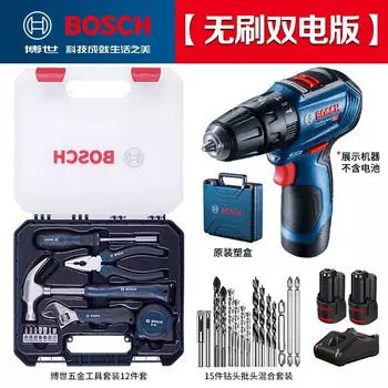 Дрель пистолетная Bosch GSB 12V-30 + набор ручных инструментов, 12 предметов