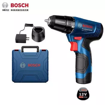 Bosch литиевая электрическая ручная дрель, отвертка, аккумуляторная дрель, набор ящиков для электрических инструментов GSR120-LI