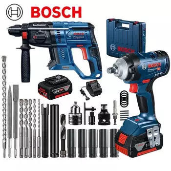 Bosch литиевая электрическая угловая шлифовальная машина для резки, электрический гаечный ключ, бесщеточный электрический молоток с высоким крутящим моментом, ударная дрель